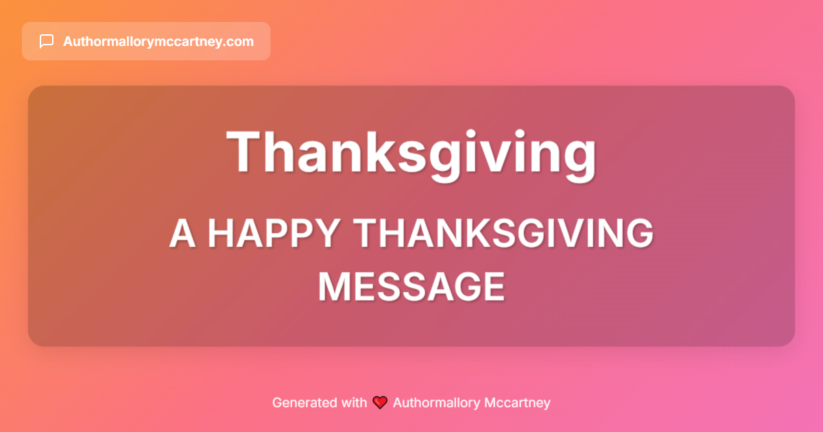 a happy thanksgiving message
