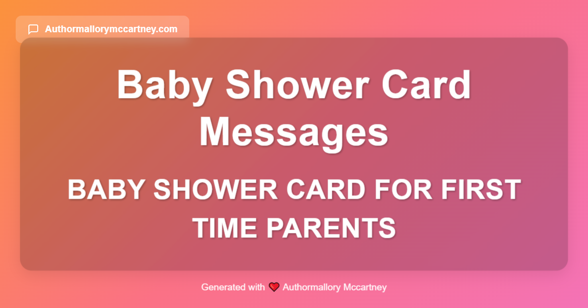 baby shower card for first time parents
