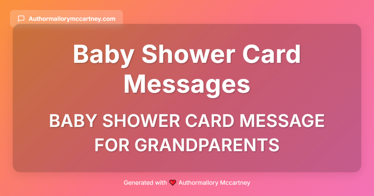 baby shower card message for grandparents