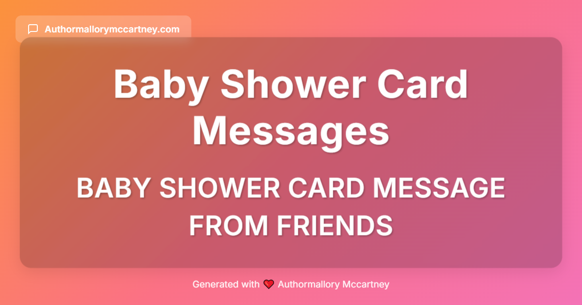 baby shower card message from friends