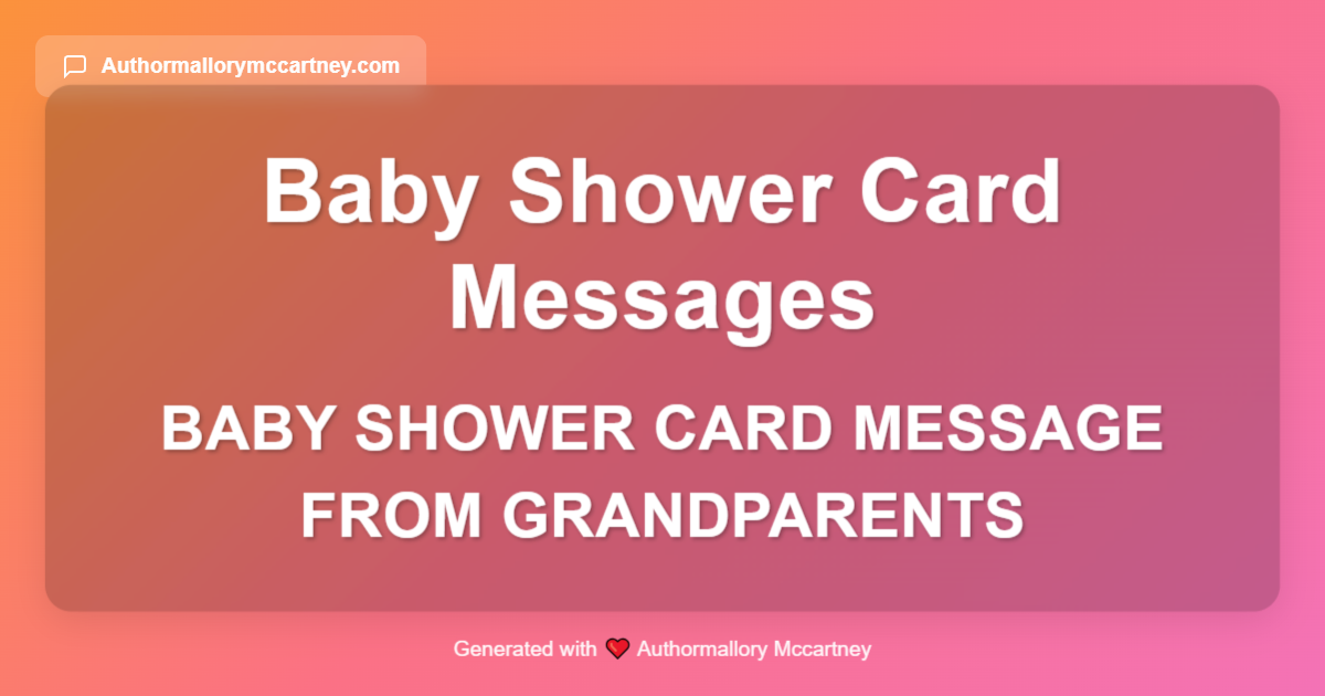 baby shower card message from grandparents