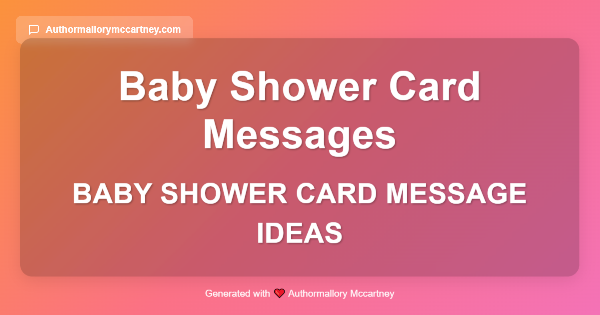 baby shower card message ideas