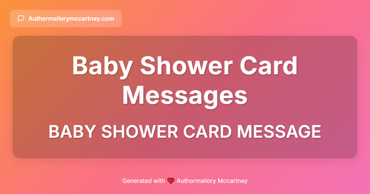 baby shower card message