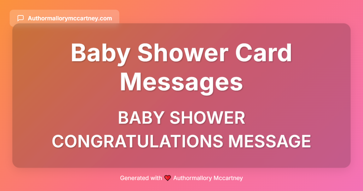 baby shower congratulations message