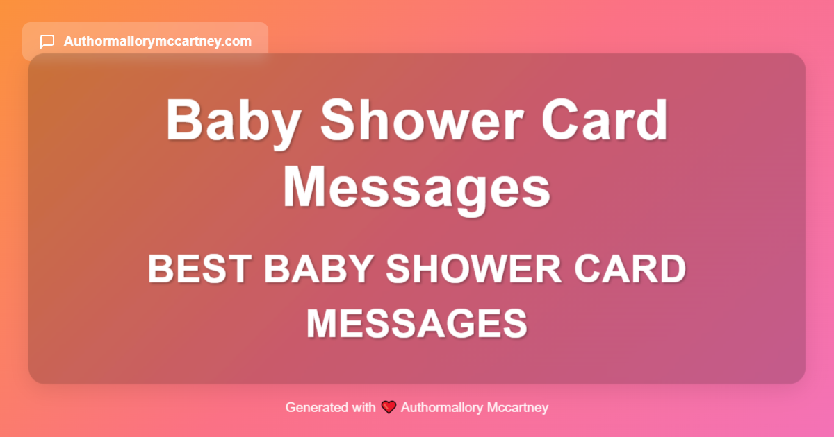 best baby shower card messages