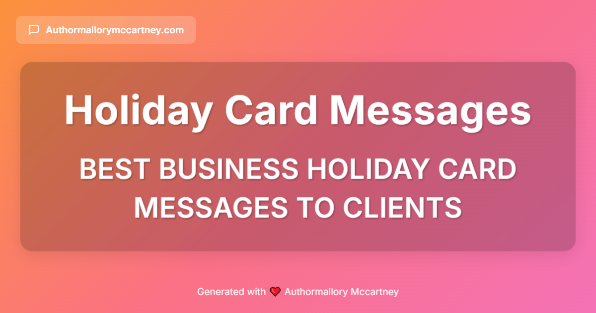 best business holiday card messages to clients