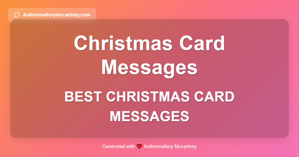 best christmas card messages
