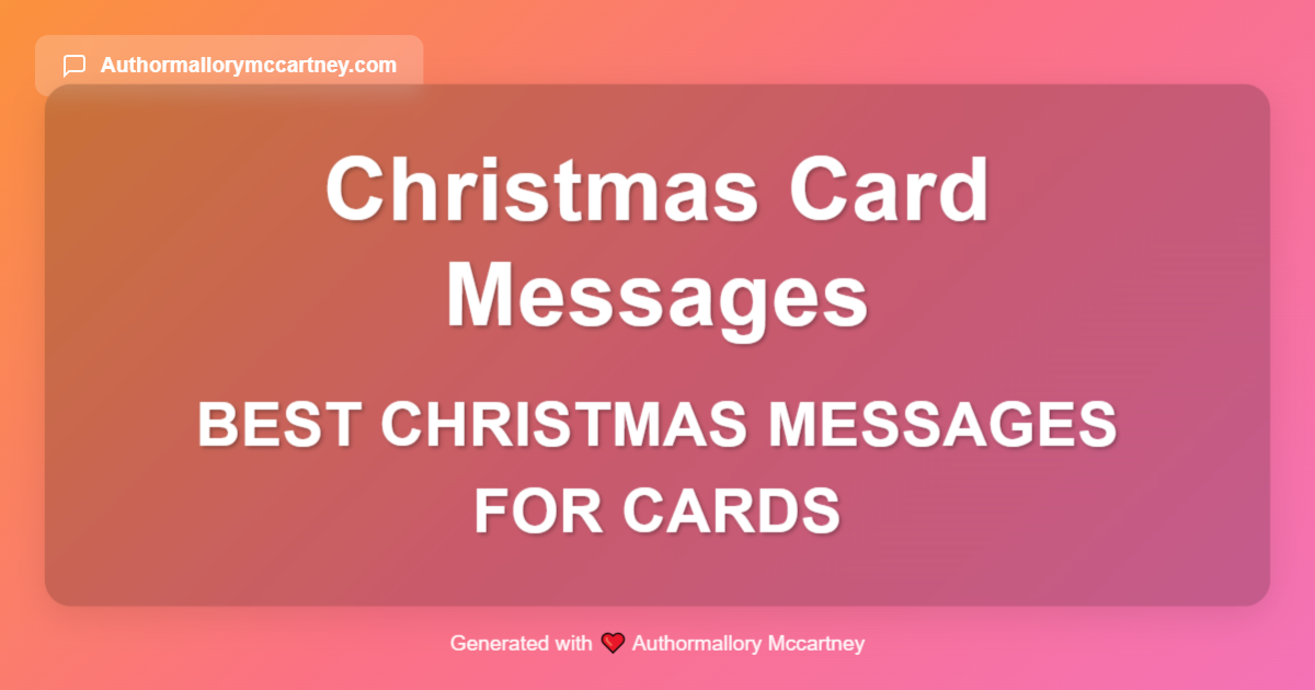 best christmas messages for cards
