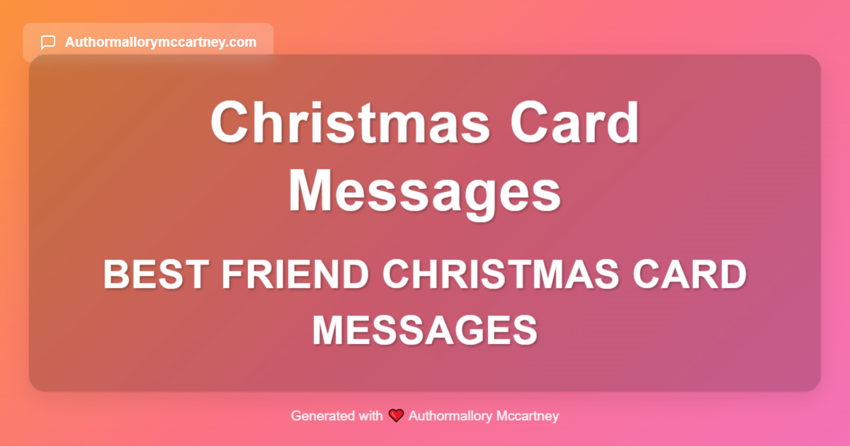 best friend christmas card messages