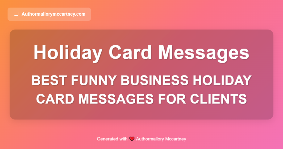 best funny business holiday card messages for clients