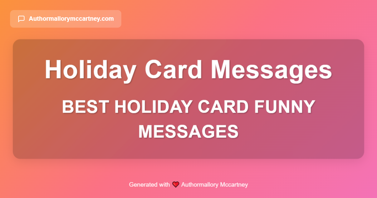 best holiday card funny messages