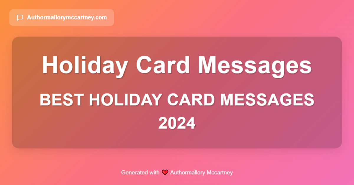 best holiday card messages 2024
