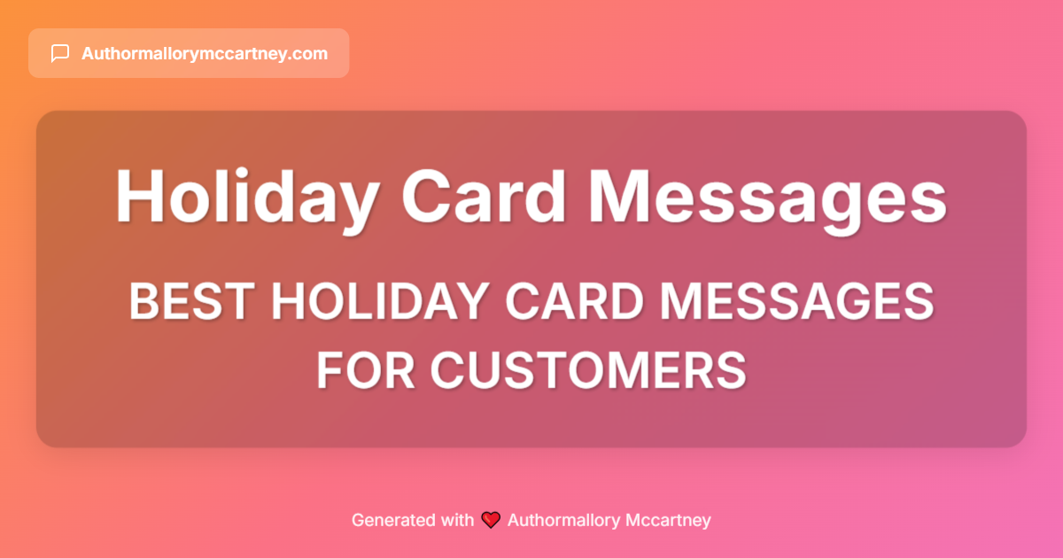 best holiday card messages for customers