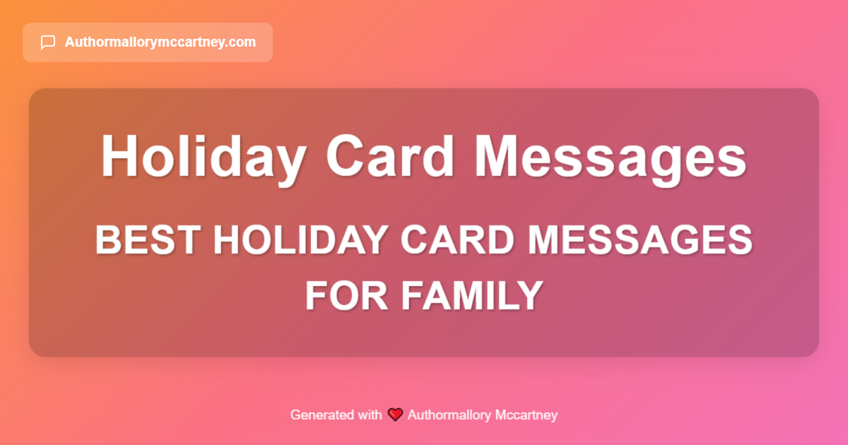 best holiday card messages for family