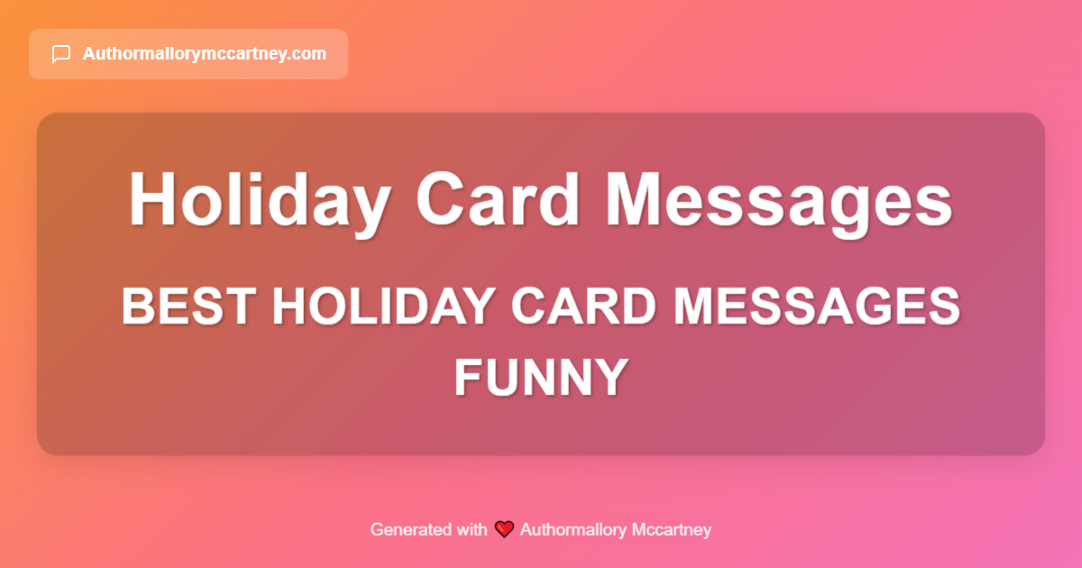 best holiday card messages funny