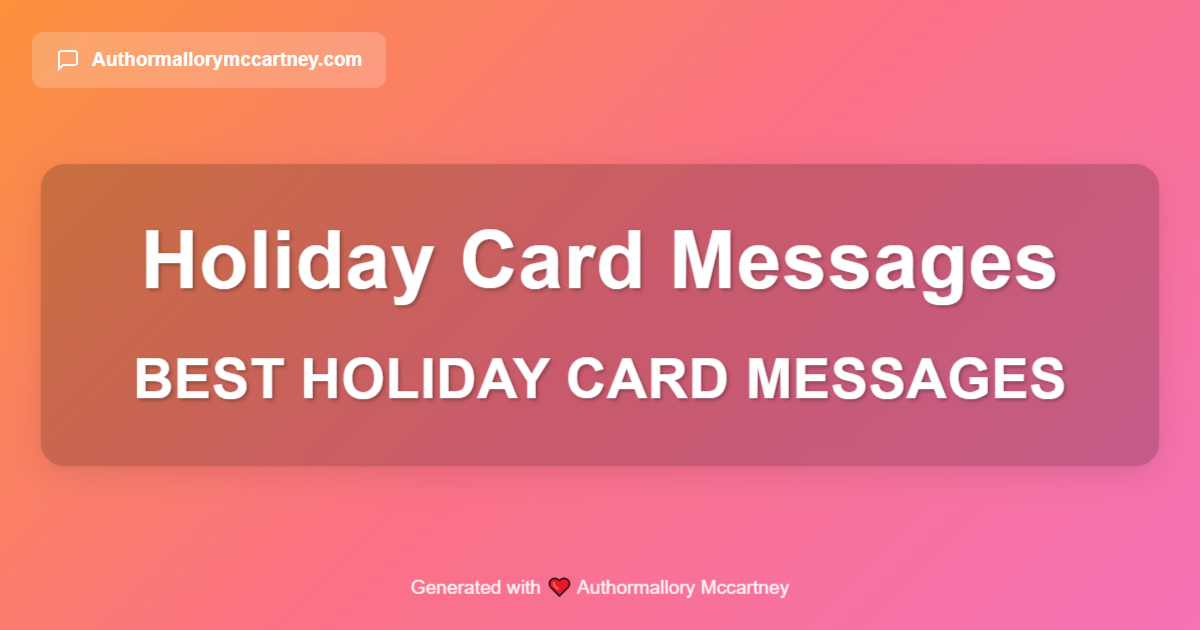 best holiday card messages