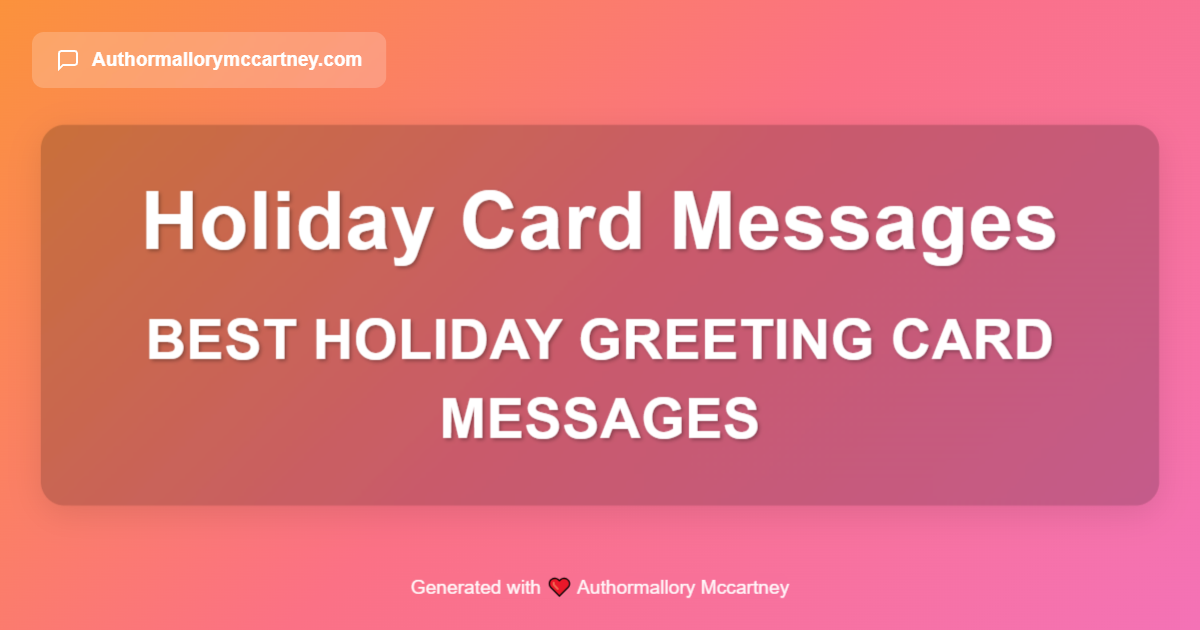 best holiday greeting card messages