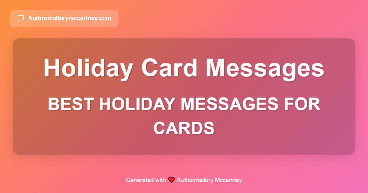 best holiday messages for cards