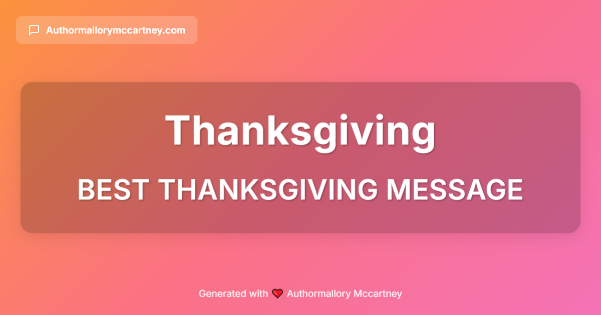 best thanksgiving message