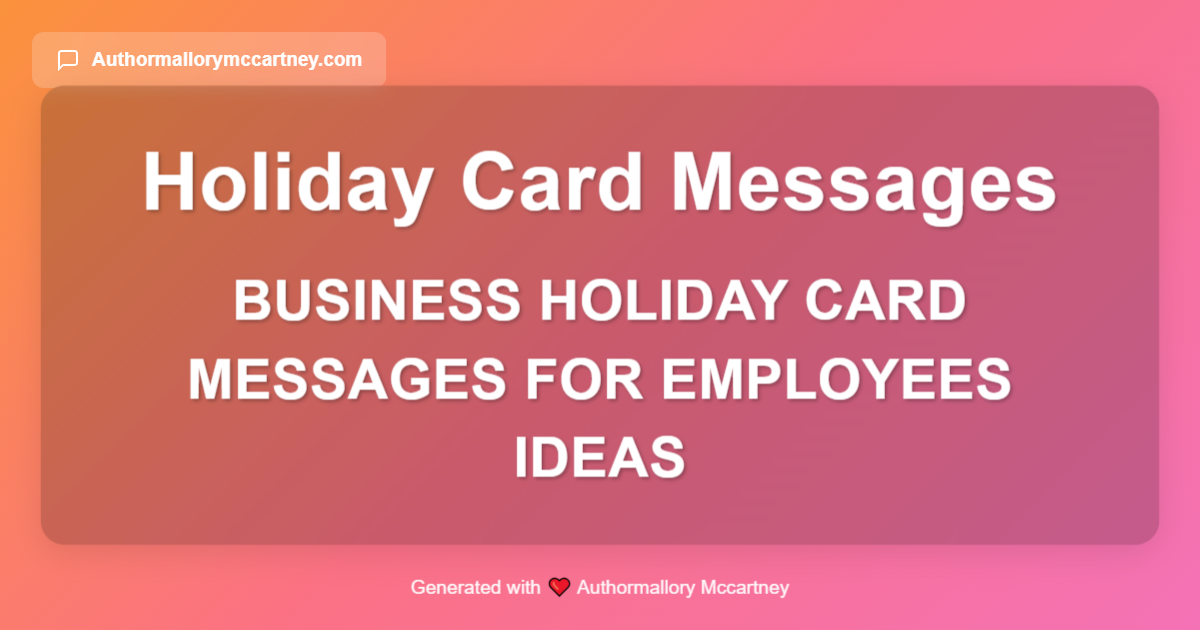 business holiday card messages for employees ideas
