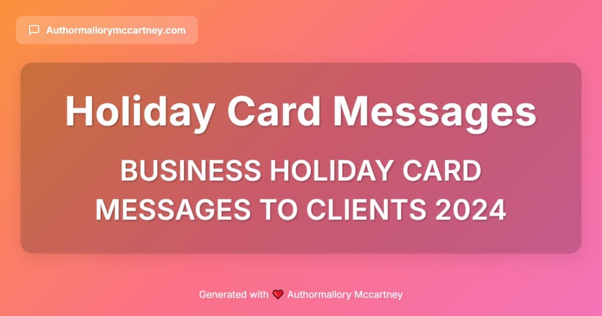 business holiday card messages to clients 2024