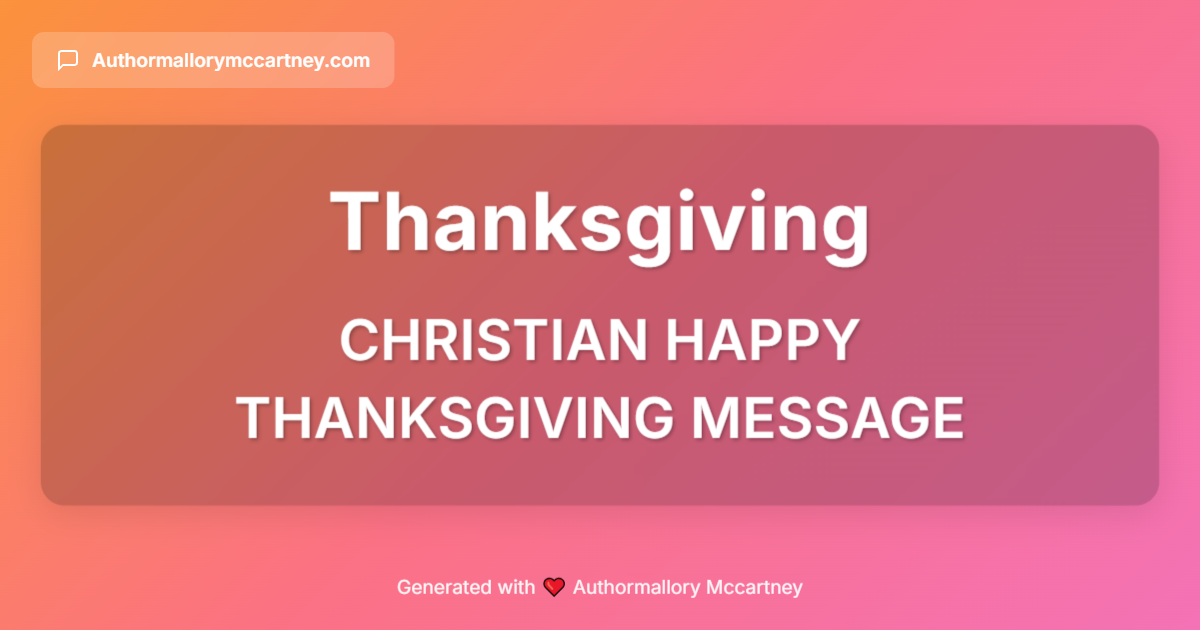 christian happy thanksgiving message