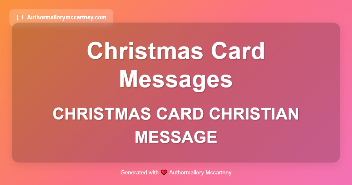 christmas card christian message