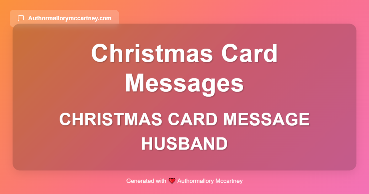 christmas card message husband