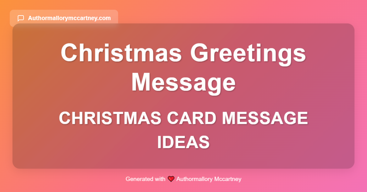 christmas card message ideas