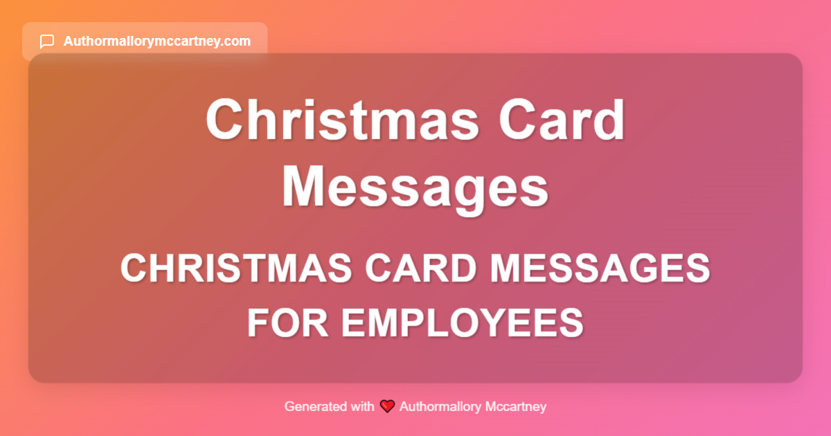 christmas card messages for employees