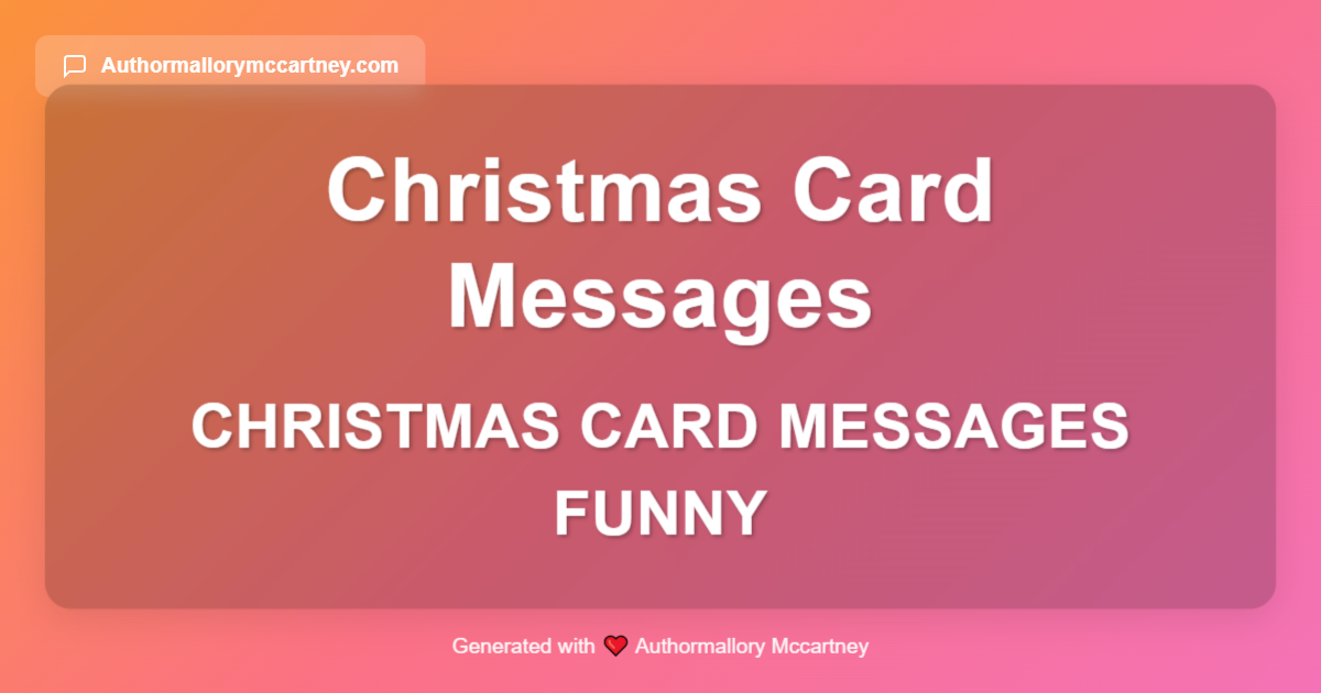 christmas card messages funny