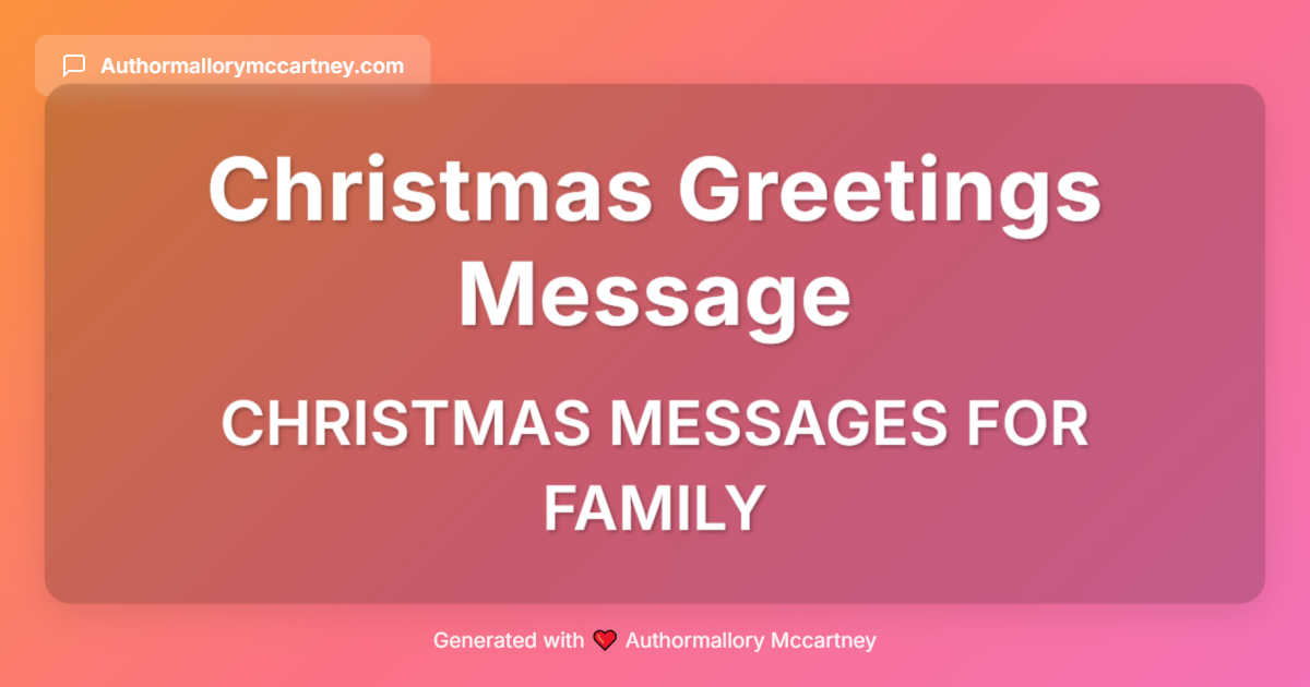 christmas messages for family