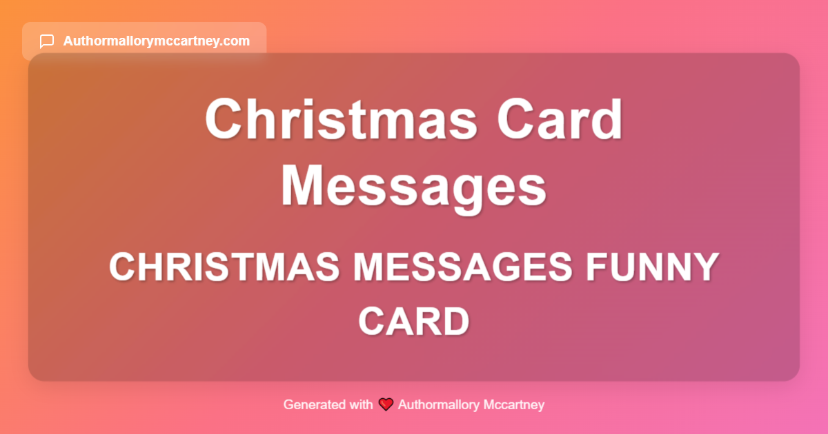 christmas messages funny card