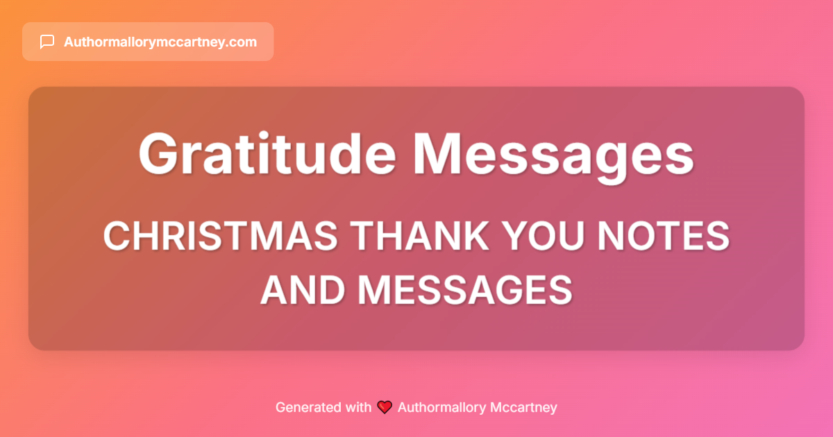 christmas thank you notes and messages