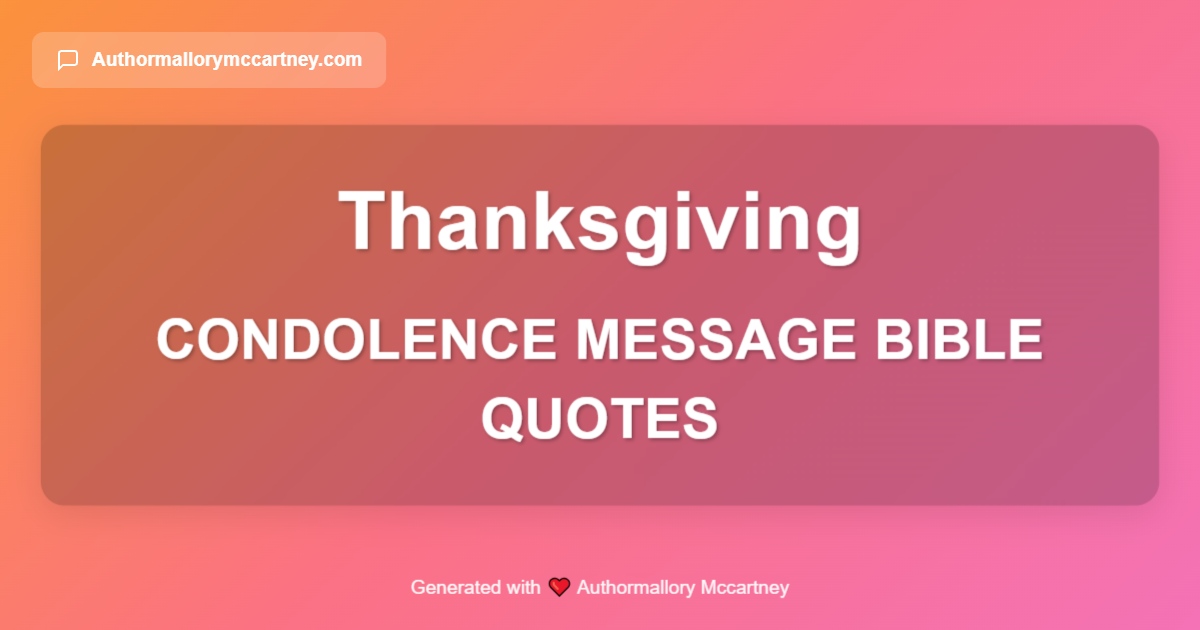 condolence message bible quotes