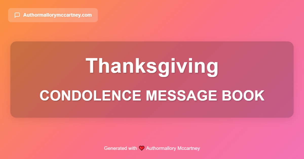 condolence message book