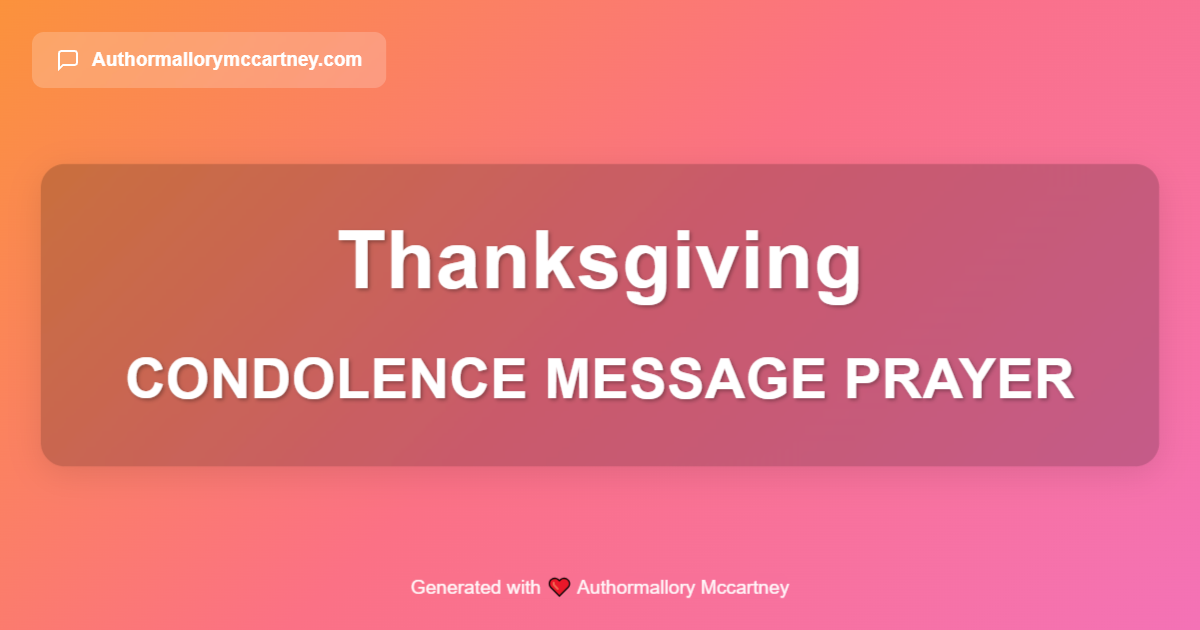 condolence message prayer