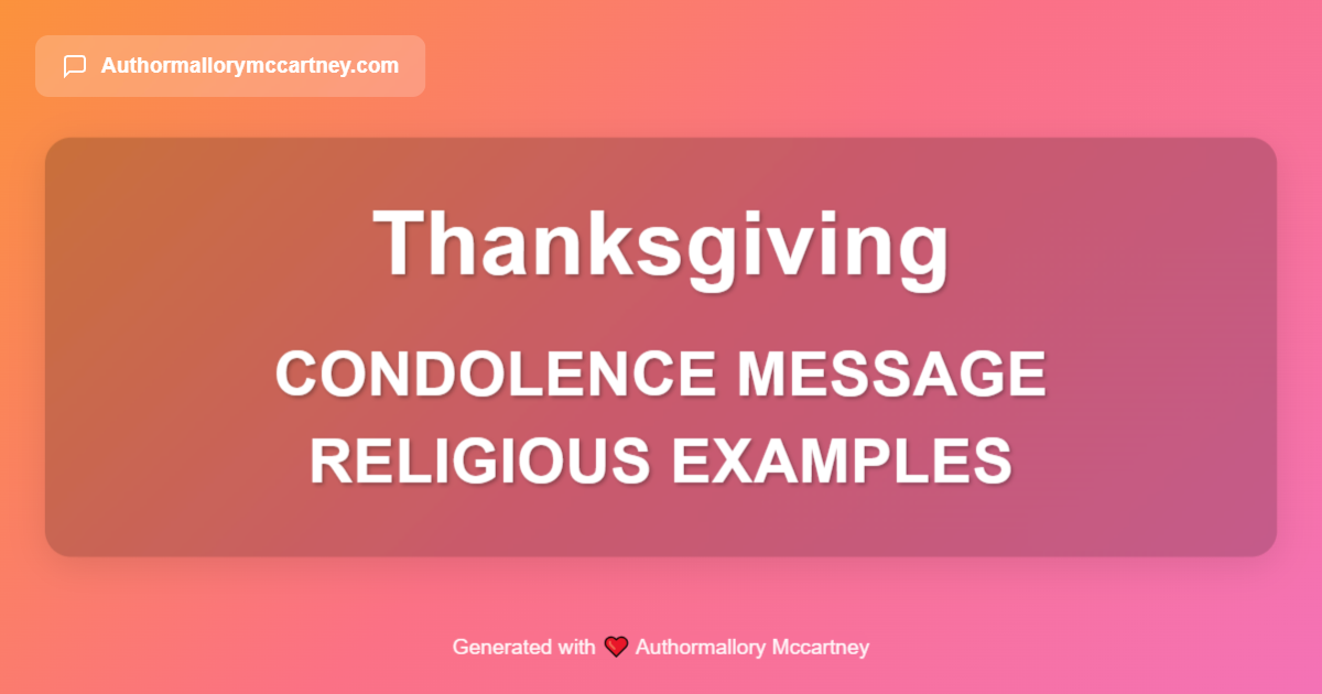 condolence message religious examples