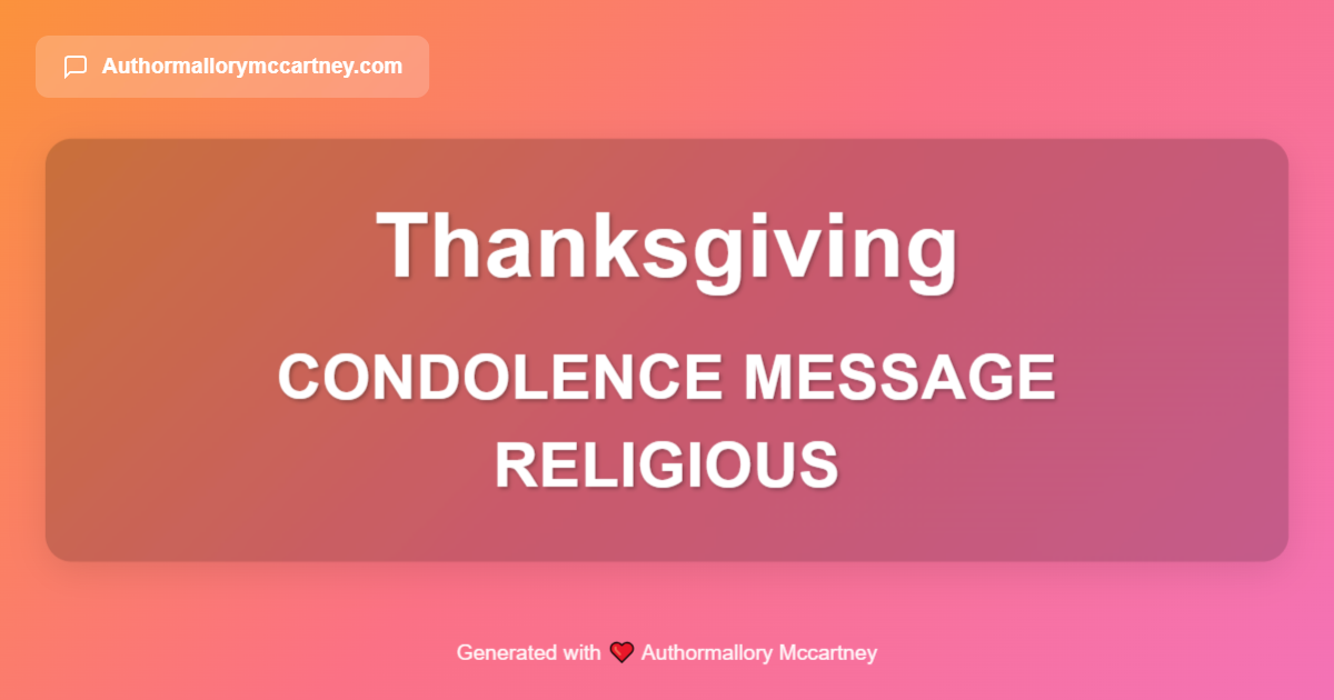 condolence message religious