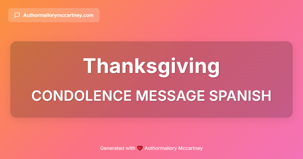 condolence message spanish