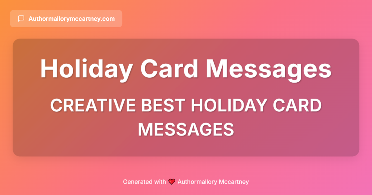 creative best holiday card messages