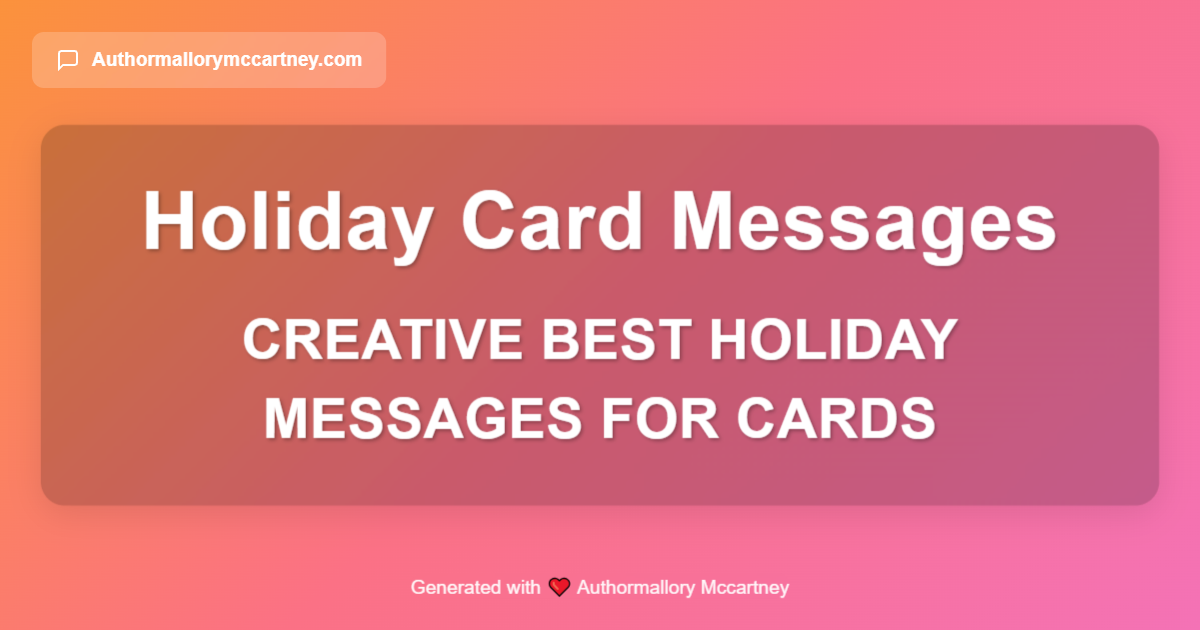 creative best holiday messages for cards