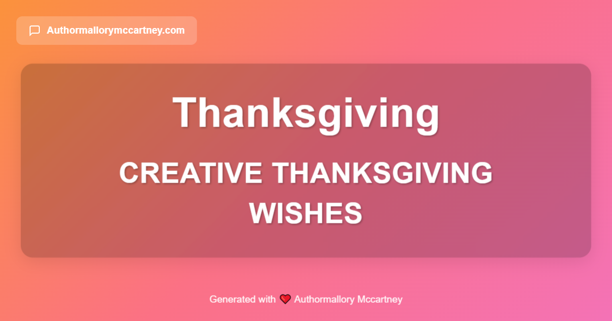 creative thanksgiving wishes