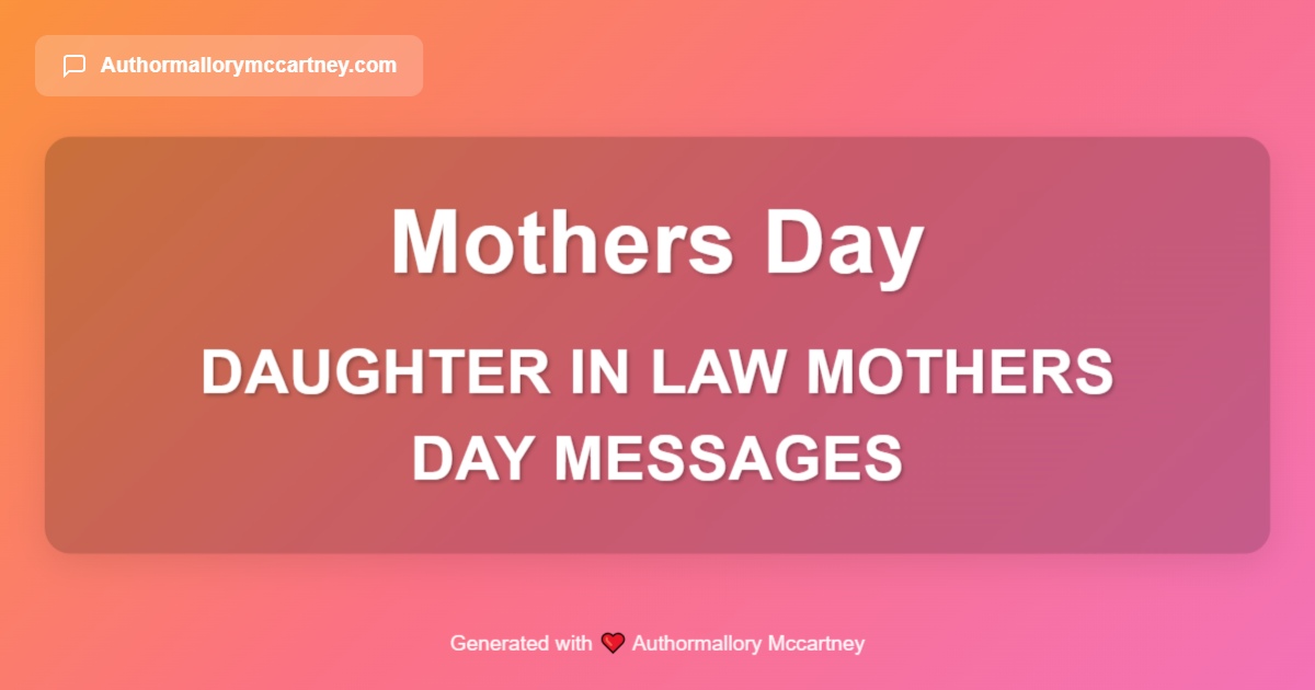 daughter in law mothers day messages