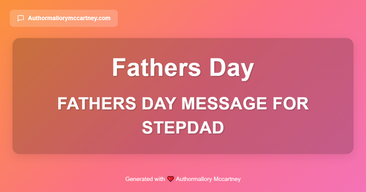fathers day message for stepdad
