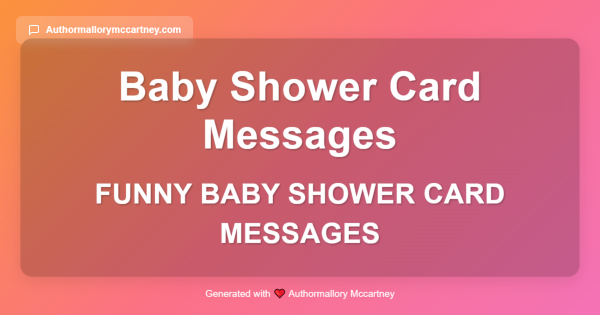 funny baby shower card messages