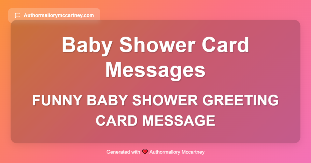 funny baby shower greeting card message