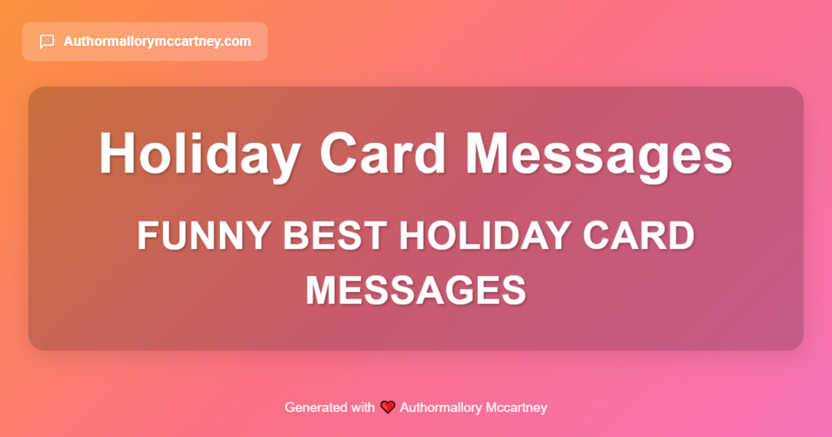 funny best holiday card messages