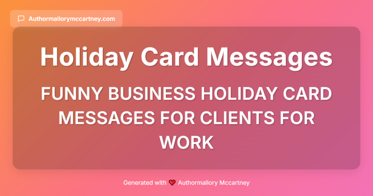 funny business holiday card messages for clients for work
