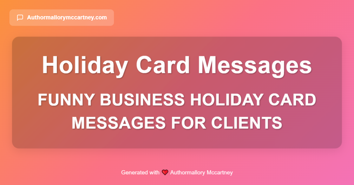 funny business holiday card messages for clients